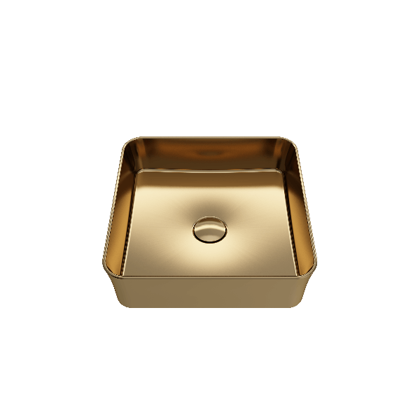 BOCCHI 1477-XXX-0125 Sottile Square Vessel Fireclay Sink w/ Matching Drain Cover