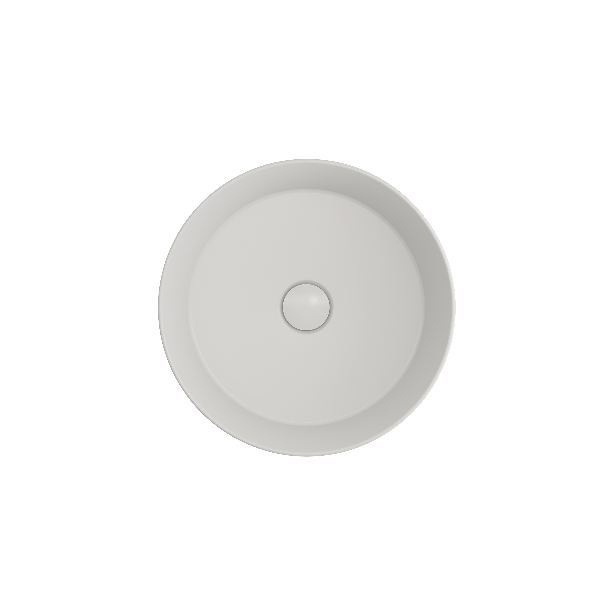 BOCCHI 1478-XXX-0125 Sottile 15 Inch Round Vessel Fireclay with Matching Drain C