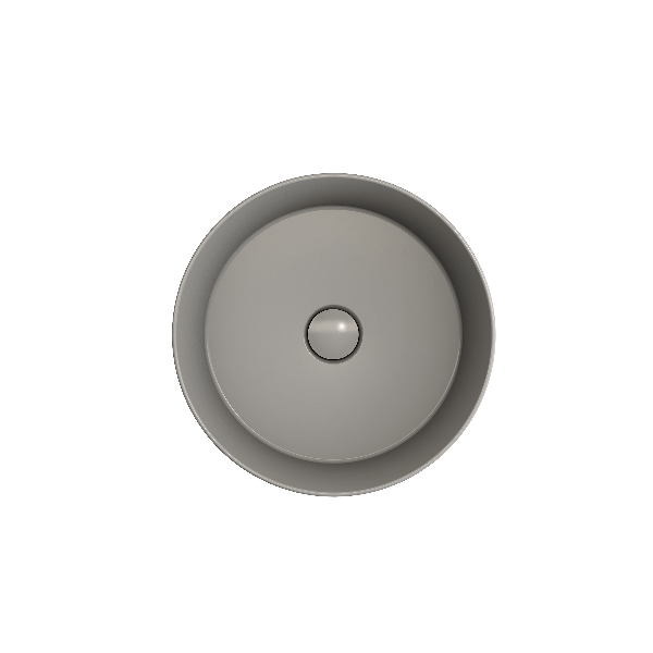 BOCCHI 1478-XXX-0125 Sottile 15 Inch Round Vessel Fireclay with Matching Drain C