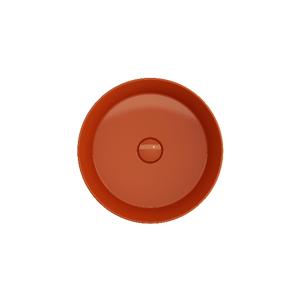 BOCCHI 1478-XXX-0125 Sottile 15 Inch Round Vessel Fireclay with Matching Drain C