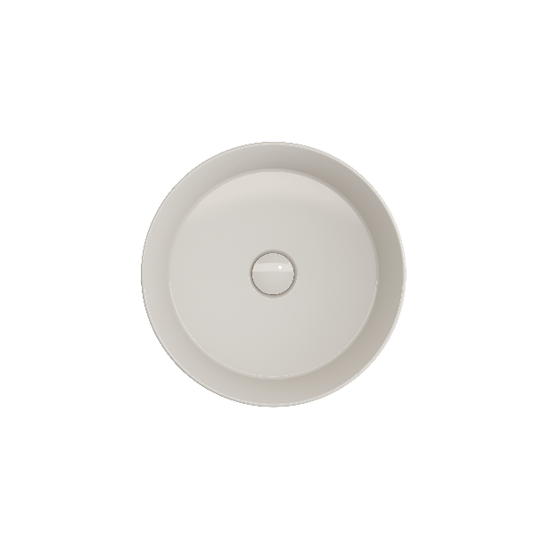 BOCCHI 1478-XXX-0125 Sottile 15 Inch Round Vessel Fireclay with Matching Drain C