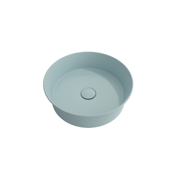 BOCCHI 1478-XXX-0125 Sottile 15 Inch Round Vessel Fireclay with Matching Drain C
