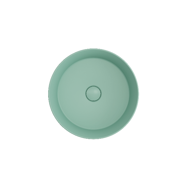 BOCCHI 1478-XXX-0125 Sottile 15 Inch Round Vessel Fireclay with Matching Drain C