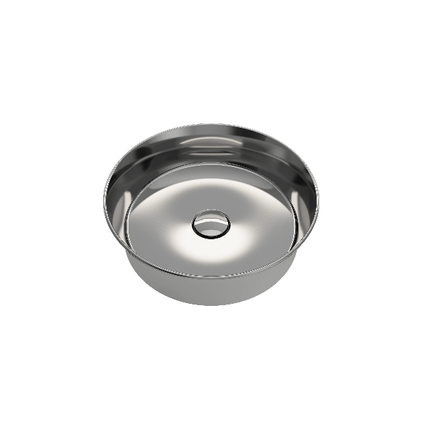 BOCCHI 1478-XXX-0125 Sottile 15 Inch Round Vessel Fireclay with Matching Drain C