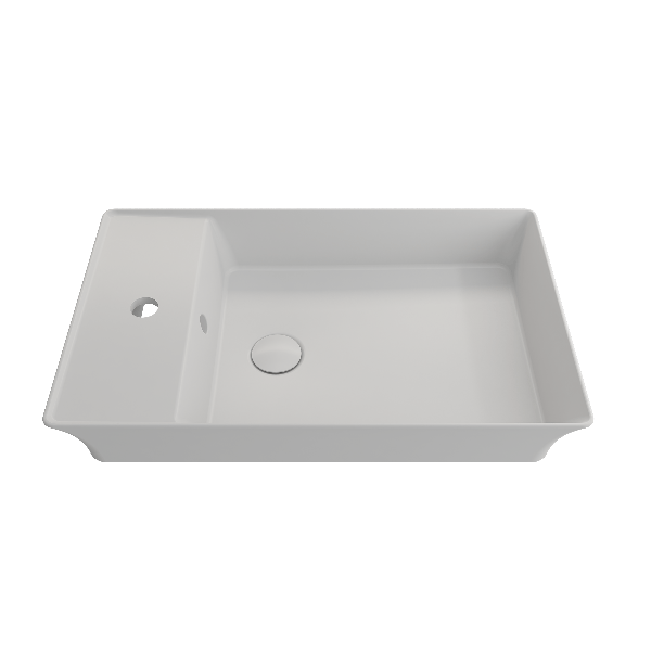 BOCCHI 1479-XXX-0126 Sottile 23.5 Inch 1-Hole Rectangle Vessel Fireclay Faucet D