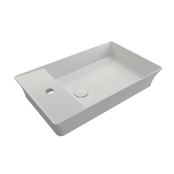 BOCCHI 1479-XXX-0126 Sottile 23.5 Inch 1-Hole Rectangle Vessel Fireclay Faucet D