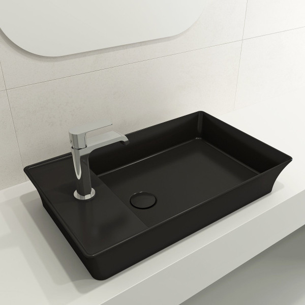 BOCCHI 1479-XXX-0126 Sottile 23.5 Inch 1-Hole Rectangle Vessel Fireclay Faucet D