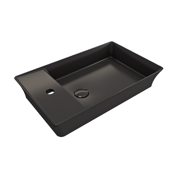 BOCCHI 1479-XXX-0126 Sottile 23.5 Inch 1-Hole Rectangle Vessel Fireclay Faucet D