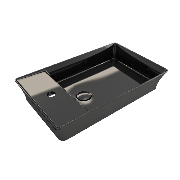 BOCCHI 1479-XXX-0126 Sottile 23.5 Inch 1-Hole Rectangle Vessel Fireclay Faucet D