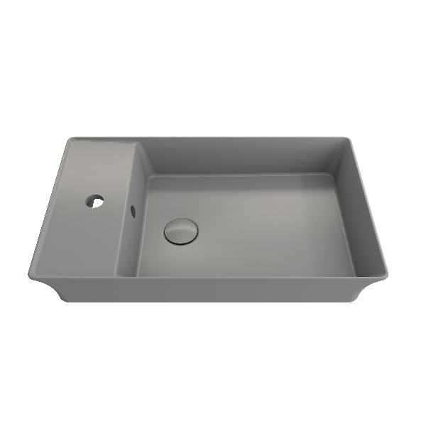 BOCCHI 1479-XXX-0126 Sottile 23.5 Inch 1-Hole Rectangle Vessel Fireclay Faucet D