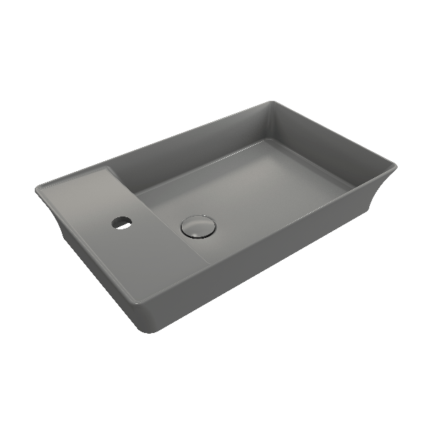 BOCCHI 1479-XXX-0126 Sottile 23.5 Inch 1-Hole Rectangle Vessel Fireclay Faucet D