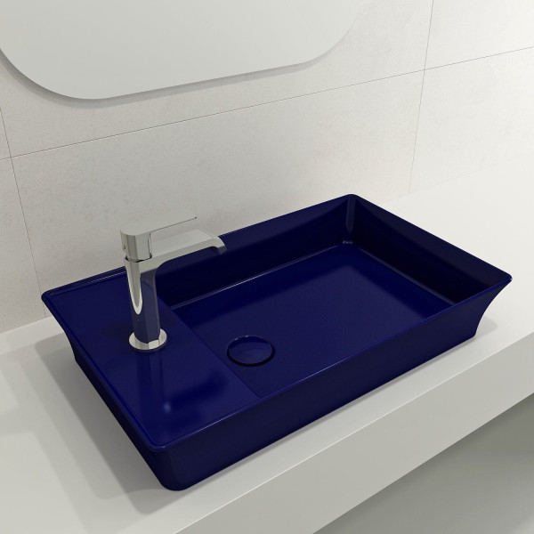 BOCCHI 1479-XXX-0126 Sottile 23.5 Inch 1-Hole Rectangle Vessel Fireclay Faucet D