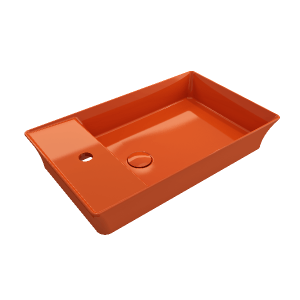 BOCCHI 1479-XXX-0126 Sottile 23.5 Inch 1-Hole Rectangle Vessel Fireclay Faucet D