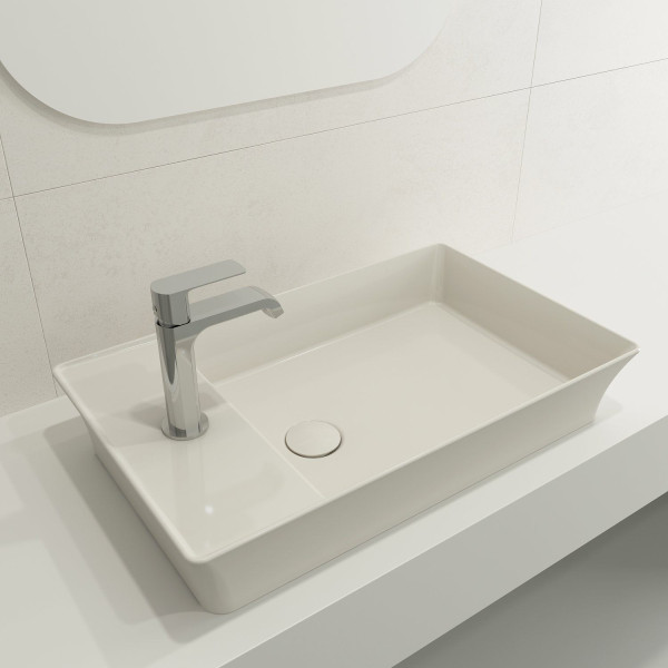 BOCCHI 1479-XXX-0126 Sottile 23.5 Inch 1-Hole Rectangle Vessel Fireclay Faucet D