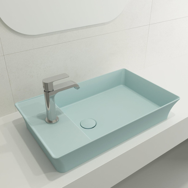BOCCHI 1479-XXX-0126 Sottile 23.5 Inch 1-Hole Rectangle Vessel Fireclay Faucet D