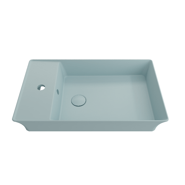 BOCCHI 1479-XXX-0126 Sottile 23.5 Inch 1-Hole Rectangle Vessel Fireclay Faucet D