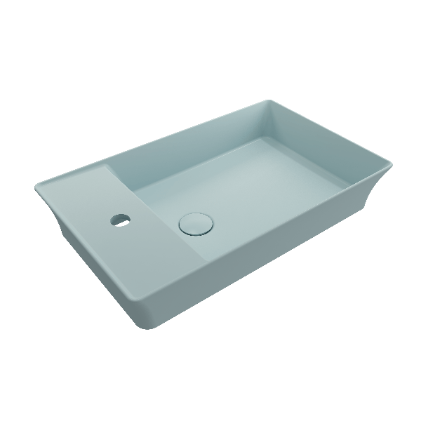 BOCCHI 1479-XXX-0126 Sottile 23.5 Inch 1-Hole Rectangle Vessel Fireclay Faucet D