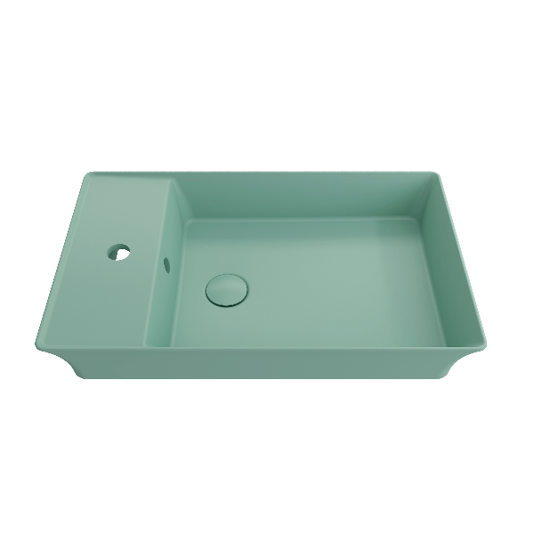 BOCCHI 1479-XXX-0126 Sottile 23.5 Inch 1-Hole Rectangle Vessel Fireclay Faucet D