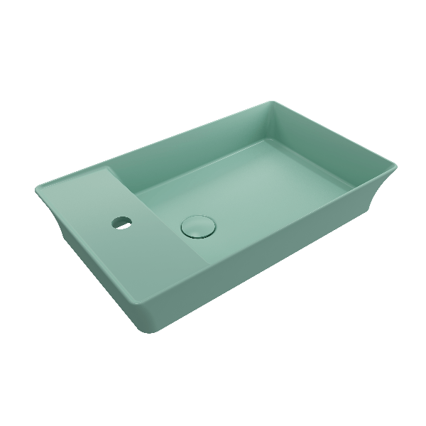 BOCCHI 1479-XXX-0126 Sottile 23.5 Inch 1-Hole Rectangle Vessel Fireclay Faucet D