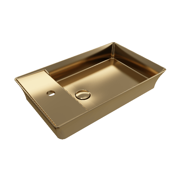 BOCCHI 1479-XXX-0126 Sottile 23.5 Inch 1-Hole Rectangle Vessel Fireclay Faucet D