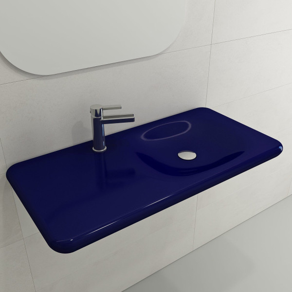 BOCCHI 1490-XXX-0126 Fenice 35.5 Inch 1-Hole Wall-Mounted Sink Fireclay