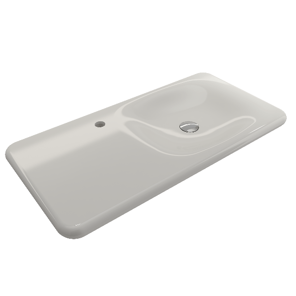 BOCCHI 1490-XXX-0126 Fenice 35.5 Inch 1-Hole Wall-Mounted Sink Fireclay