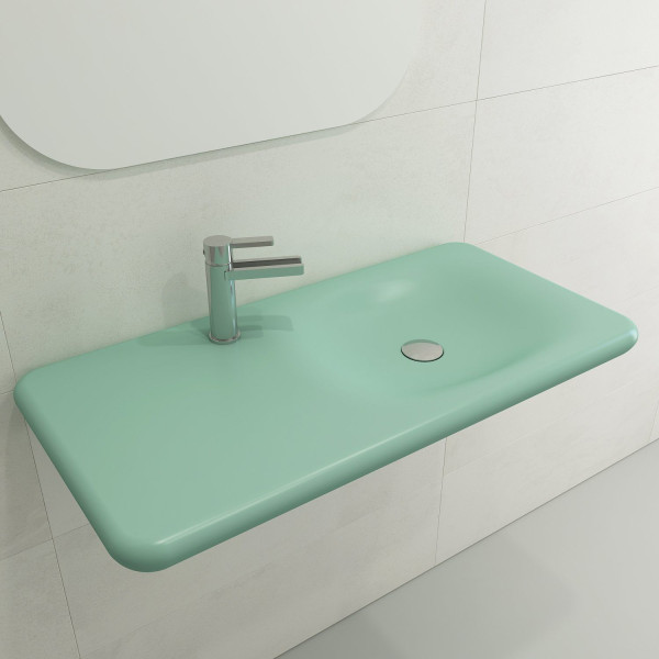 BOCCHI 1490-XXX-0126 Fenice 35.5 Inch 1-Hole Wall-Mounted Sink Fireclay