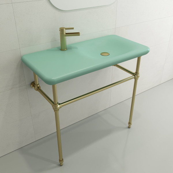 BOCCHI 1490-XXX-0126 Fenice 35.5 Inch 1-Hole Wall-Mounted Sink Fireclay