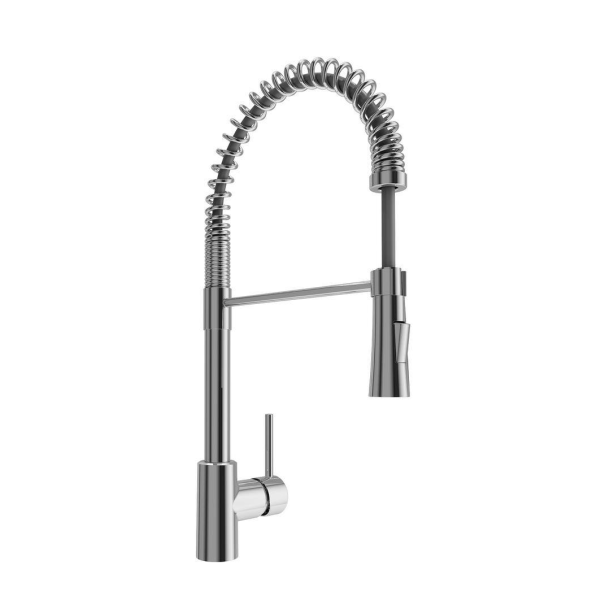 BOCCHI 1504-001-2020CH Apron Front Fireclay 33 Inch Single Bowl Kitchen Sink Kit