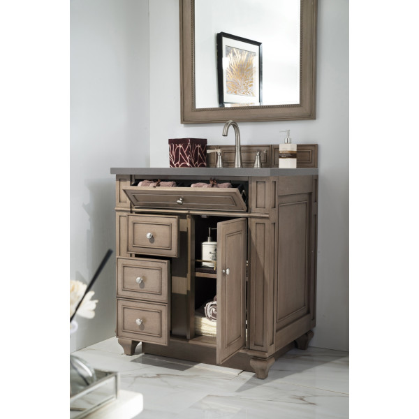 James Martin 157-V30-WW-3CSP 30" Single Vanity With Quartz Top