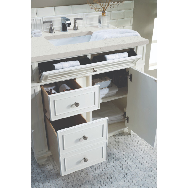 James Martin 157-V36-BW-3LDL Bright White Vanity Lime Delight Quartz Top