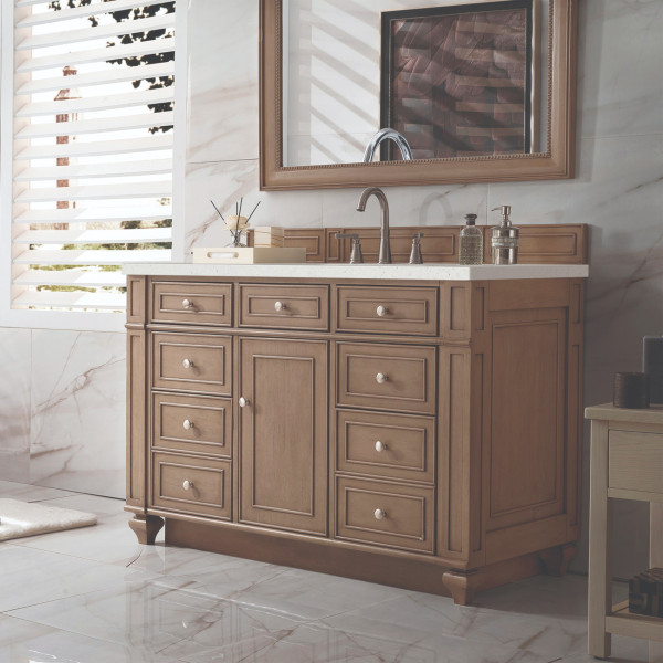 James Martin 157-V48-WW-3LDL Whitewashed Walnut Vanity Lime Delight Quartz Top