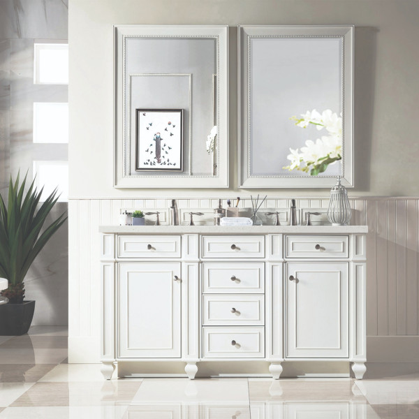James Martin 157-V60D-BW-3LDL Bright White Vanity Lime Delight Quartz Top