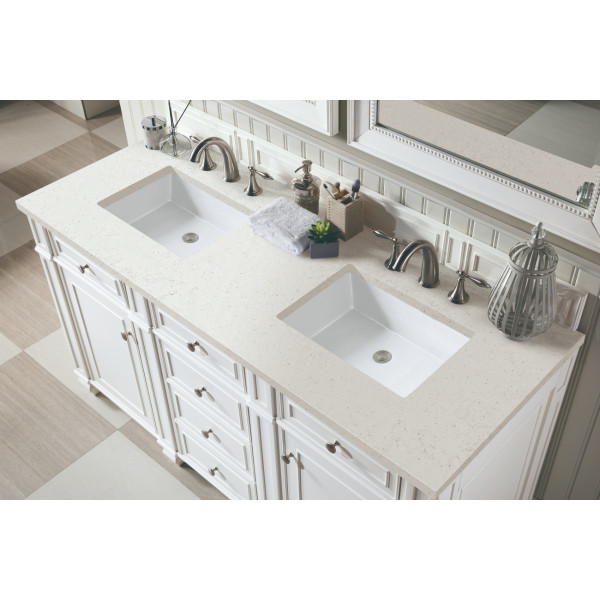 James Martin 157-V60D-BW-3LDL Bright White Vanity Lime Delight Quartz Top
