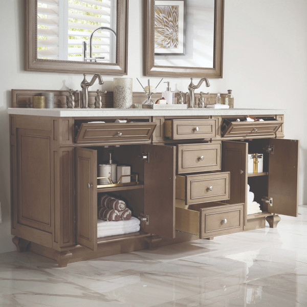 James Martin 157-V72-WW-3LDL Whitewashed Walnut Vanity Lime Delight Quartz Top
