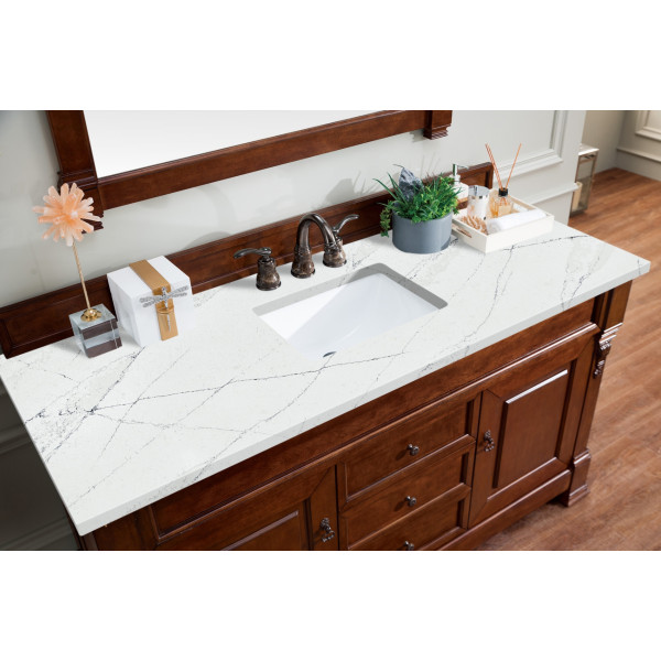 James Martin 147-114-53-3ENC Brookfield 60" Single Vanity w/ 3 CM Quartz Top