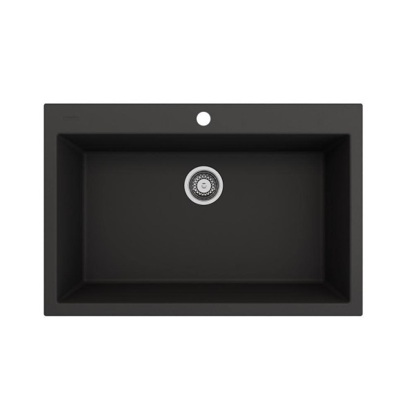 BOCCHI 1604-504-2019SS Dual Mount Granite Composite 33" 1 Bowl Kitchen Sink Kit