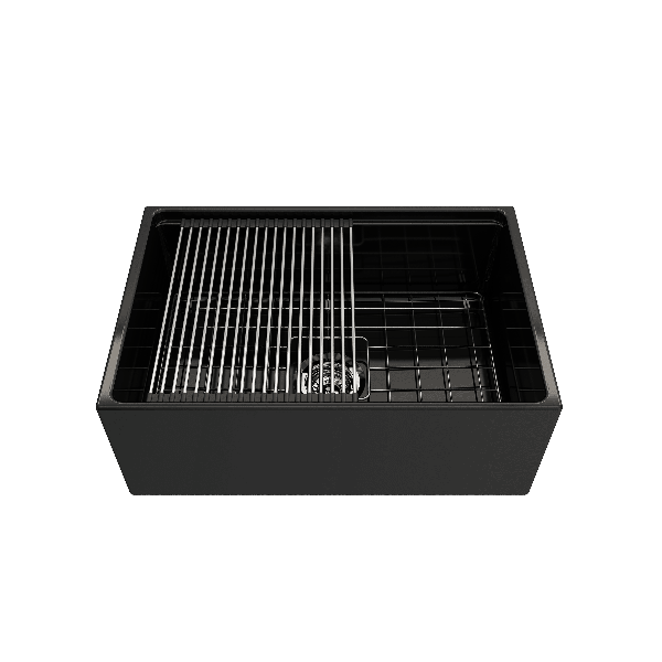 BOCCHI 1628-XXX-0120 Contempo Apron Front Fireclay 27" Single Kitchen Sink