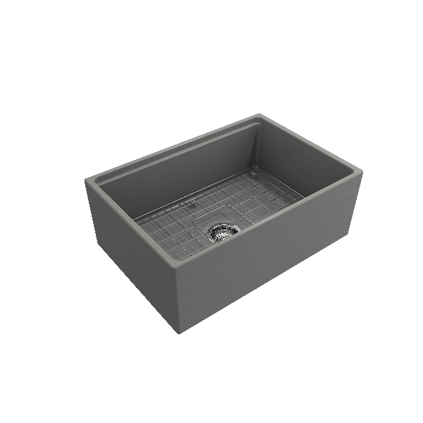 BOCCHI 1628-XXX-0120 Contempo Apron Front Fireclay 27" Single Kitchen Sink
