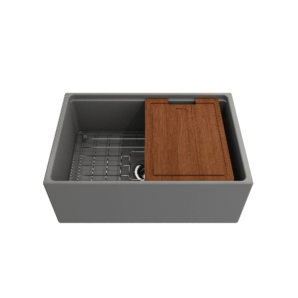 BOCCHI 1628-XXX-0120 Contempo Apron Front Fireclay 27" Single Kitchen Sink