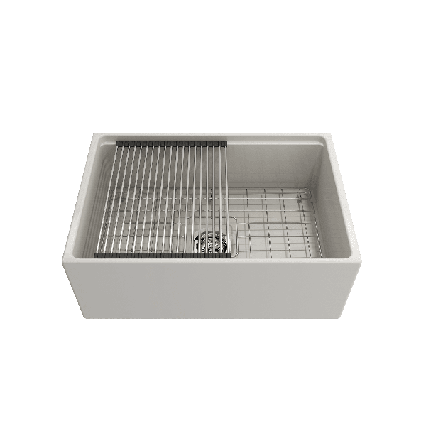 BOCCHI 1628-XXX-0120 Contempo Apron Front Fireclay 27" Single Kitchen Sink