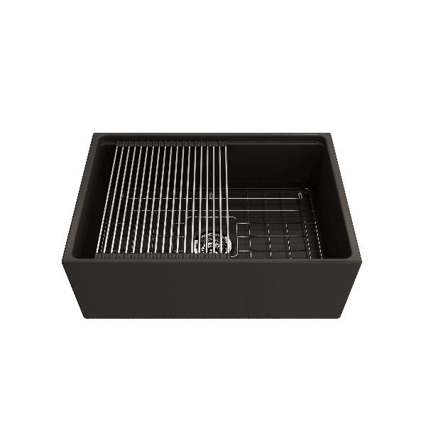 BOCCHI 1628-XXX-0120 Contempo Apron Front Fireclay 27" Single Kitchen Sink