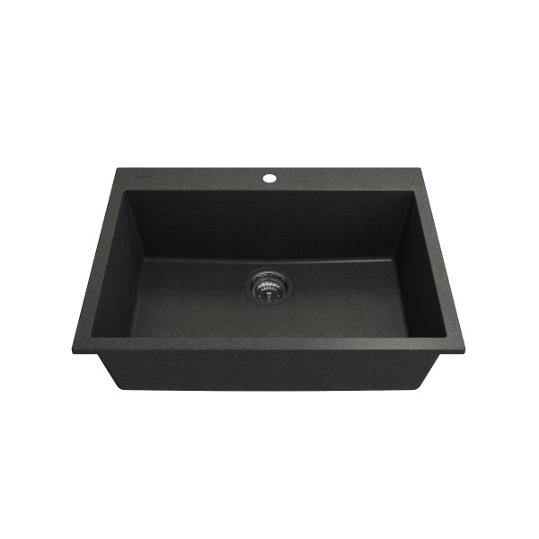 BOCCHI 1634-50x-0126 Campino Uno Dual-Mount 27 Granite Composite Kitchen Sink