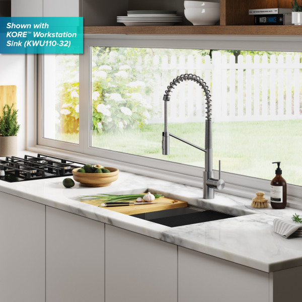 Kraus KPF-2631 Oletto™ Single Handle Pull Down Commercial Kitchen Faucet