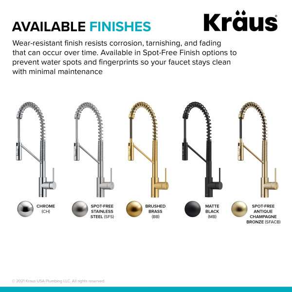 Kraus KPF-2631 Oletto™ Single Handle Pull Down Commercial Kitchen Faucet
