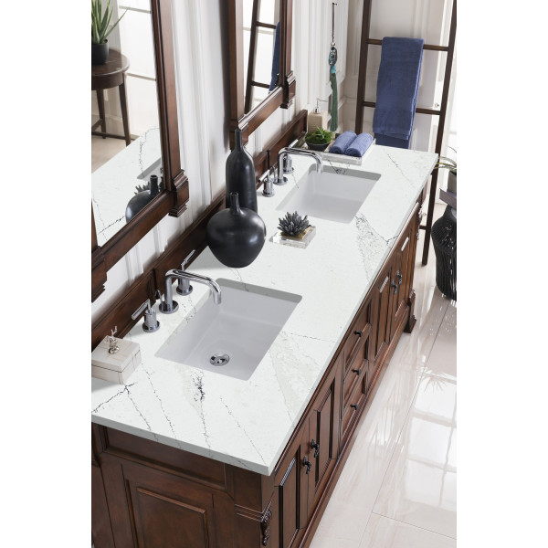 James Martin 147-114-57-3ENC Brookfield 72" Double Vanity w/ 3 CM Quartz Top