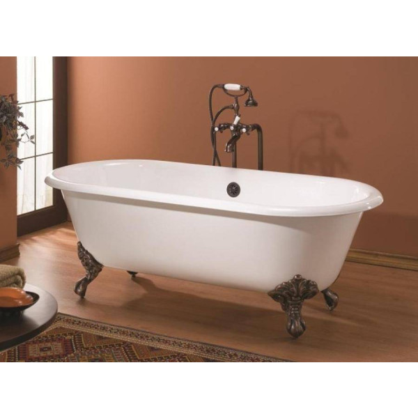 Cheviot 2111-BB Regal Clawfoot Bathtub with Continuous Rolled Rim - Biscuit