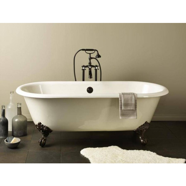 Cheviot 2111-WW Regal Cast Iron Clawfoot Bathtub with Continuous Rolled Rim