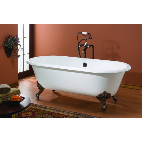 Cheviot 2126-BB-6 Regal Cast Iron Bathtub with Faucet Holes Drilled at 6 Inch