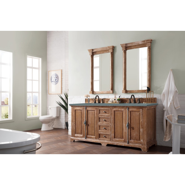 James Martin 238-105-5711-3 Providence 72" Double Vanity Driftwood w/ Top